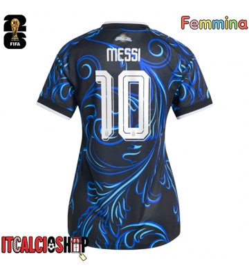 Argentina Lionel Messi #10 Seconda Maglia Femmina Mondiali 2026 Manica Corta